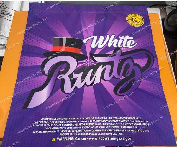 Pound Bags BLACK UNICORN : (White Runtz) Mylar Bag *Empty Bag* (CaSupply) - Image 3
